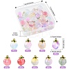 24Pcs 9 Colors Glass Pendants GLAA-FS0002-43-4