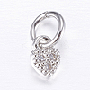 Brass Micro Pave Cubic Zirconia Charms ZIRC-E135-29P-1