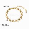 Simple 304 Stainless Steel Chain Link Bracelets for Summer Beach PM6439-13-1
