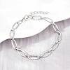 304 Stainless Steel Oval Link Chain Bracelet & Necklace Jewelry Sets SJEW-L199-03P-2