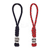 2Pcs 2 Colors Handmade Nylon Parachute Cord Pendant Decorations for Men KEYC-HY0001-32B-1