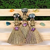 Natural Labradorite Heart Magic Broom PW-WG27934-01-2