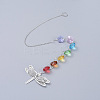 Chandelier Suncatchers Prisms Octogon Glass Chakra Hanging Pendant LS-AJEW-G025-C01-1