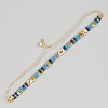 Vintage Ethnic Style Adjustable Glass Tila Beaded Handmade Slider Bracelets for Women ZN9527-9-1