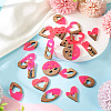20Pcs 10 Styles Resin and Walnut Pendants WOOD-TA0002-73B-6