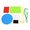 The Earth Day Theme DIY Non Woven Cloth Cartoon Earth-shaped Bag Kits DIY-WH0265-34-3