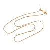1mm Rack Plating Brass Box Chain Adjustable Slider Necklaces for Women Men MAK-L044-56LG-1