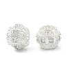 Brass Micro Pave Cubic Zirconia European Beads KK-P297-01S-2