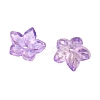 Two Tone Transparent Glass Bead Cap GLAA-H041-01-3