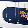 Teardrop Natural Gemstone Pointed Dowsing Pendulums PALLOY-GO00016-4