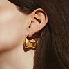 Brass Bag Shape Hoop Earrings for Women EJEW-E280-01G-4