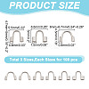 300Pcs 3 Styles 304 Surgical Stainless Steel Wire Guardian and Protectors STAS-AR0002-29-2