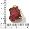 Raw Rough Natural Dyed Quartz Crystal Pendants G-G895-05LG-08-3