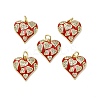 Real 18K Gold Plated Brass Micro Pave Clear Cubic Zirconia Pendants KK-E068-VB216-2-3
