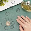 14Pcs 7 Size Polished Plain Dome Finger Ring for Girl Women RJEW-UN0001-06-2