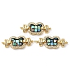 Rack Plating Brass Micro Pave Clear Cubic Zirconia Butterfly Links Connector Charms KK-K385-102G-02-1