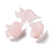 Natural Rose Quartz Carved Healing Rhinoceros Figurines DJEW-P016-01E-1