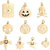 10Pcs 10 Style 304 & 316 Surgical Stainless Steel  Pendants STAS-UN0033-44-1