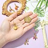 5Pcs 5 Styles Sport Ball Theme Brass Enamel European Dangle Charms KK-CJ0003-89-4