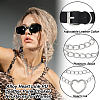 2Pcs Alloy Heart Link PU Leather Punk Choker Necklaces for Women NJEW-UN0001-70A-3