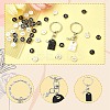 DIY Alphabet Alloy Enamel  & Building Blocks Resin Pendant Keychain Making Kits DIY-CJ0002-80-3
