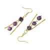 Natural Amethyst Dangle Earrings EJEW-JE06057-4