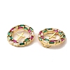 Brass Micro Pave Cubic Zirconia Pendants KK-A180-14G-01-2