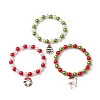 ABS Plastic Imitation Pearl  Stretch Bracelets BJEW-JB10941-1