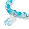 Bling Galss Round Beaded Stretch Bracelet BJEW-JB09241-5