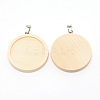 Wood Pendant Cabochon Setting WOOD-WH0024-33-1