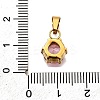 304 Stainless Steel Pave Cubic Zirconia Pendants STAS-B086-12G-04-3