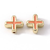 Rack Plating Alloy Enamel Beads ENAM-S122-035-NR-2