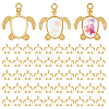 60Pcs Alloy Open Back Bezel Pendants FIND-PH0026-70G-1