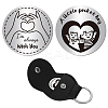 2Pcs 2 Style PU Leather Guitar Clip AJEW-CN0001-21H-1