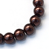Baking Paint Pearlized Glass Pearl Round Bead Strands HY-Q003-10mm-40-2
