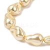 Electroplate Opaque Glass Imitation Pearl Beads Strands EGLA-K063-01C-3
