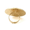 Big Flat Round with Sun Alloy Open Cuff Rings for Women LS-RJEW-U006-04G-4