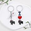 WEWAYSMILE 2 pcs Dog Keychain Car Keychain Pet Pendant Key-Ring Lovely Dog Key-ring Portable Metal Keychain Gift for Pet Lover Birthday Puppy Theme Party Supplies (Black Bulldog) JX793A-4