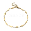 Ion Plating(IP) 304 Stainless Steel Rhombus Link Chain Bracelets for Women BJEW-D023-02G-1