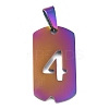 Ion Plating(IP) 304 Stainless Steel Pendants STAS-O127-A04-1