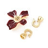 Brass Enamel Fold Over Clasps KK-U043-10G-01-2