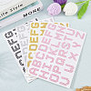 8 Sheets 4 Colors Letter A~Z Acrylic Hotfix Rhinestone DIY-CP0012-52-3