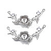 Brass Clear Cubic Zirconia Peg Bails Pendants KK-N216-366P-1