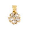 Rack Plating Brass Micro Pave Cubic Zirconia Pendants KK-G513-16G-1
