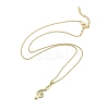 Brass Micro Pave Clear Cubic Zirconia Pendant Necklaces NJEW-B101-03G-04-2