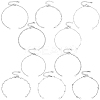 10Pcs 10 Styles 304 Stainless Steel Chain Bracelet Making AJEW-BBC0002-51-1