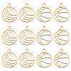 12Pcs 2 Styles Stainless Steel Charms STAS-ME0002-87-1