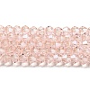 Transparent Electroplate Glass Beads Strands GLAA-F029-4mm-C26-1