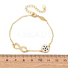 Sports Brass Micro Pave Cubic Zirconia Infinity Link Bracelets BJEW-D386-01E-G-3