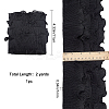 2 Yards Pleated Chiffon Lace Trim OCOR-GF0001-87B-2